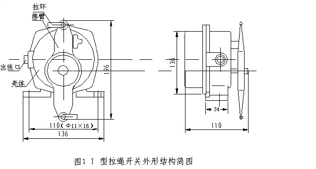 卓信BXYLS-I防爆双向拉绳开关_双向拉绳开关生产厂家工厂直营