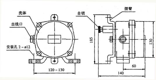 双向拉绳开关HS-Z112_拉绳开关KBW-220L隔爆拉绳开关