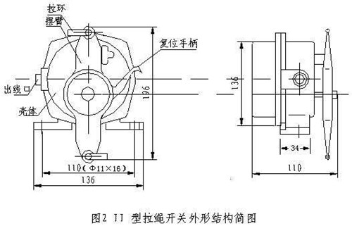 双向拉绳开关LG3TN-320B拉绳开关接线图_拉绳开关价格合理