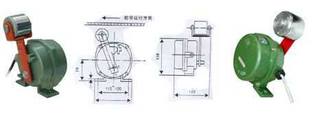 煤流开关JSB/LLQ-II（倾斜吊挂检测）_料流开关防爆料流开关